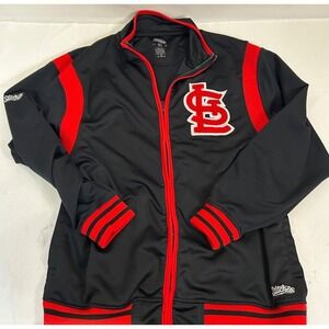 Stitches St Louis Cardinals Track Jacket Full Zip MLB Mens L Embroidered Black